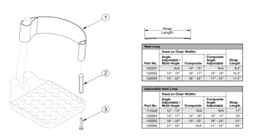 Catalyst E Heel Loops parts diagram
