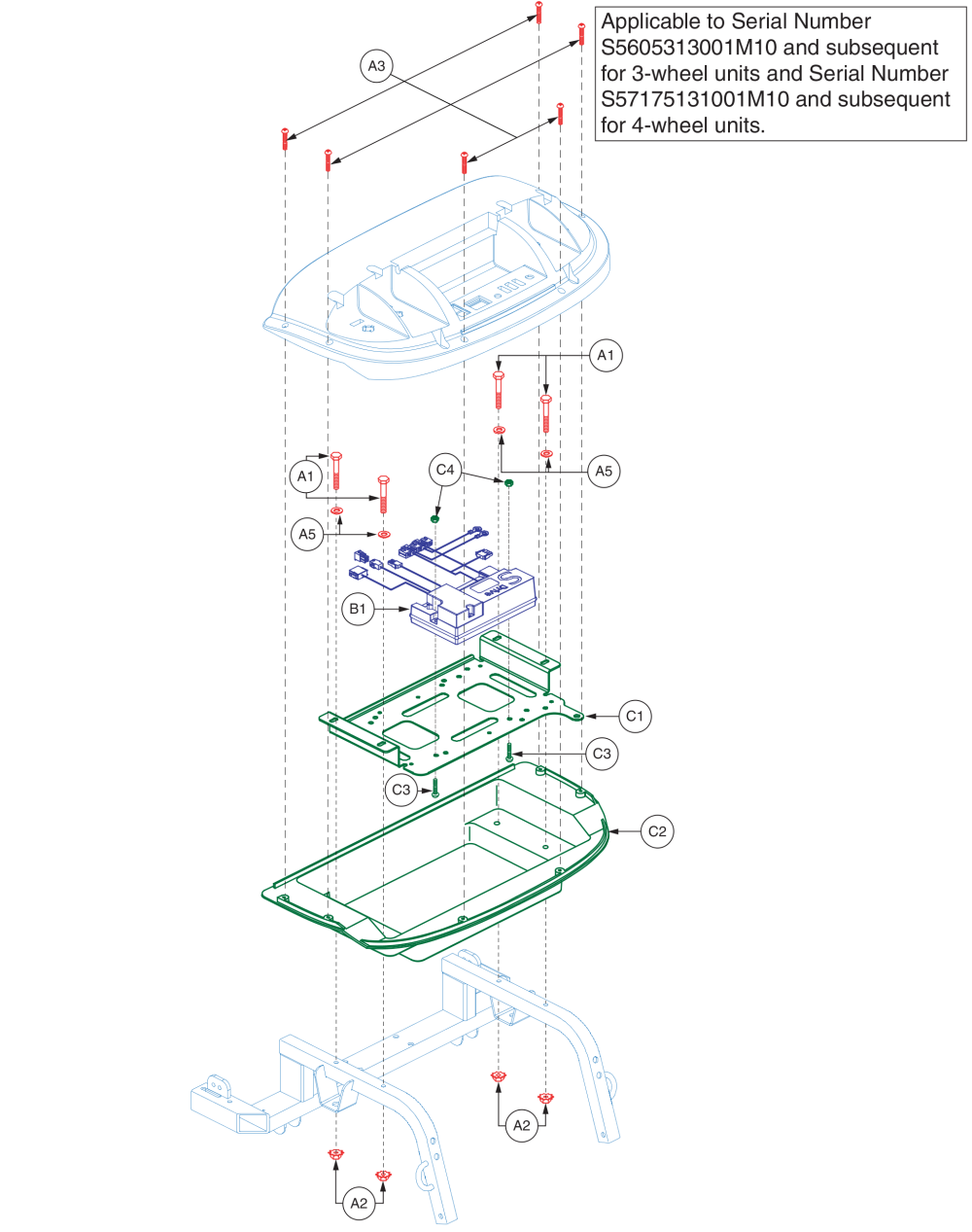 Controller, Version 5, Part 1, S5605313001m10 - Subsequent parts diagram