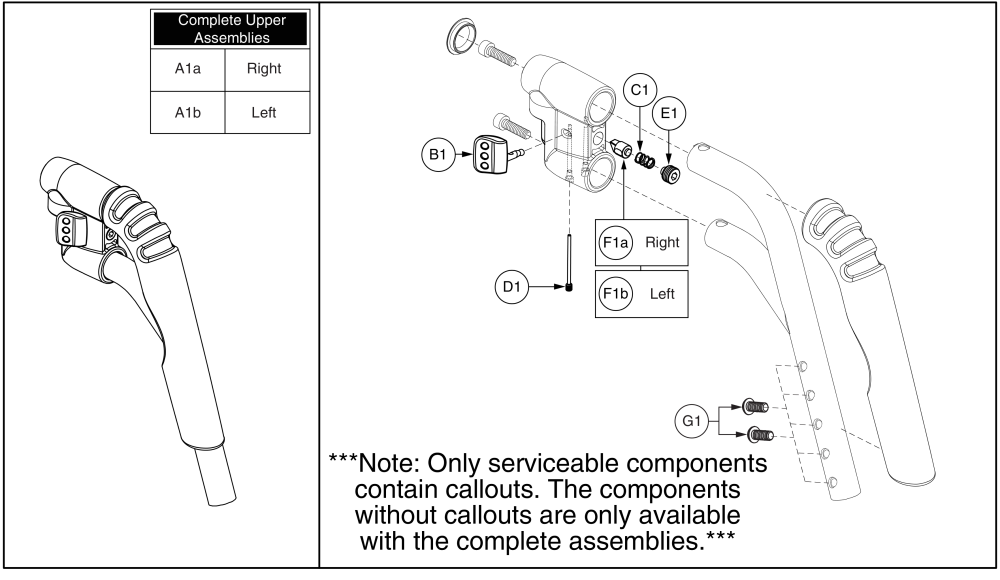 80° Style #8 Swing-away Straight Upper parts diagram