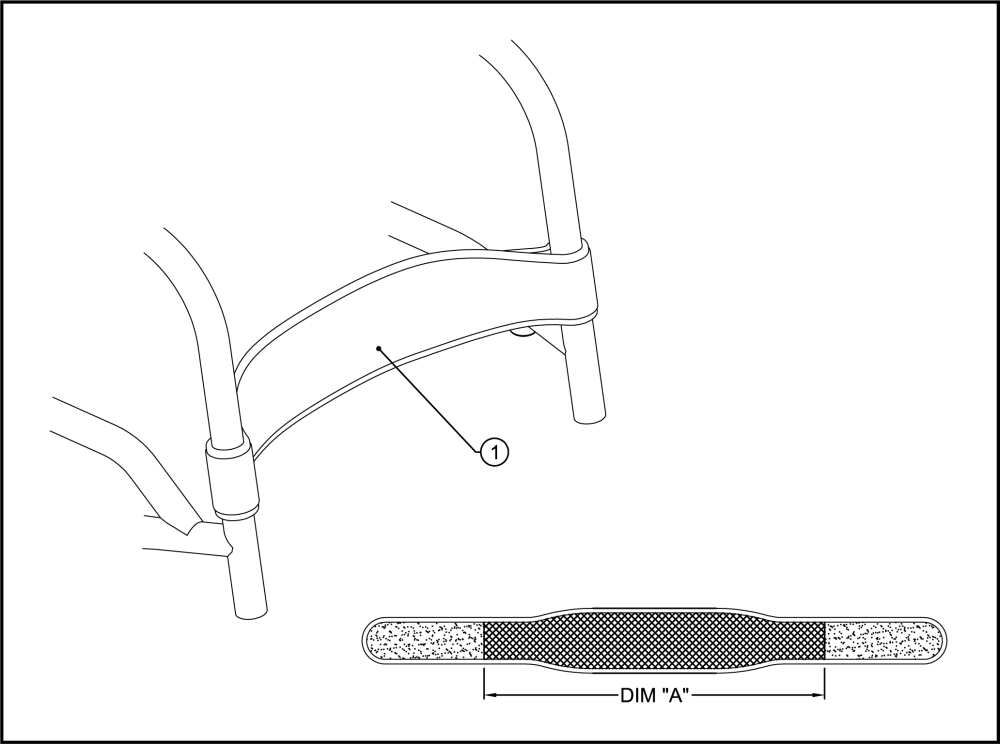 3) Padded Hook And Loop Calf Strap parts diagram