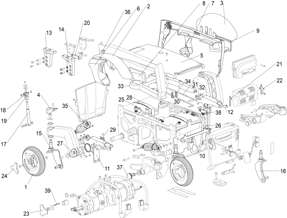 360 Chasis parts diagram