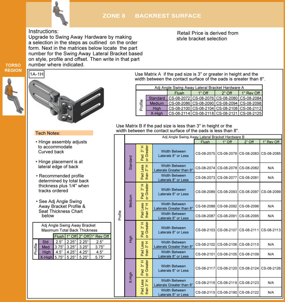 Cs-08-lat_sa Upgrade To Adj Angle Swing Away Hardware parts diagram