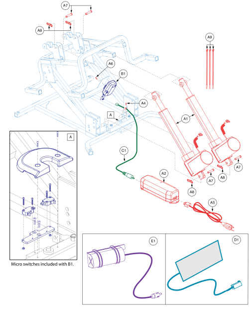 Lc358xl, Dual Motor,slave Motor, Heat And Massage parts diagram