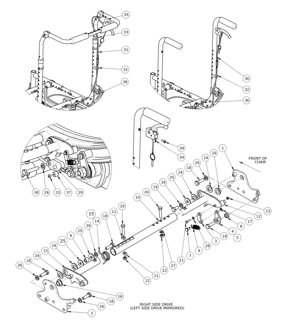 (discontinued 2) Focus Cr Hand Tilt Mechanism parts diagram