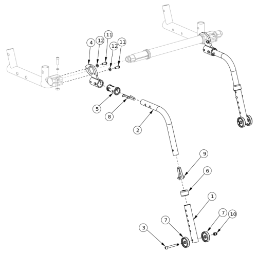 Ethos Rear Anti-tip parts diagram