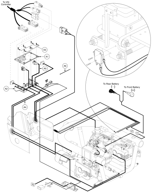 Vsi, Power Seat Thru Joystick, Onboard Charger, Electrical Assembly, Jazzy 610 parts diagram