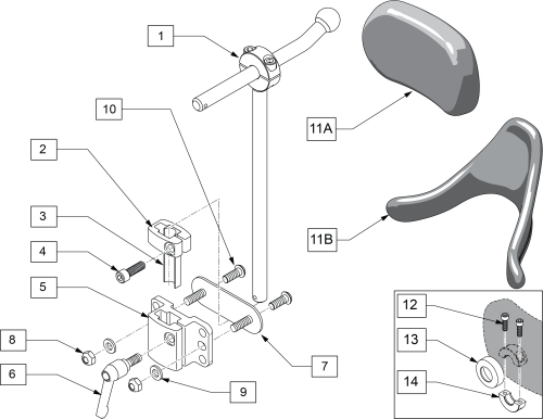 Jay Zip Back Headrest parts diagram