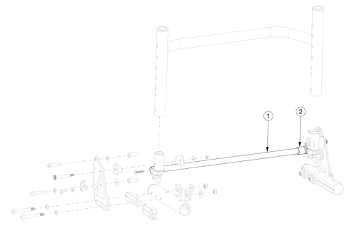 (discontinued 1) Ethos Backrest Mount And Hardware - Growth parts diagram