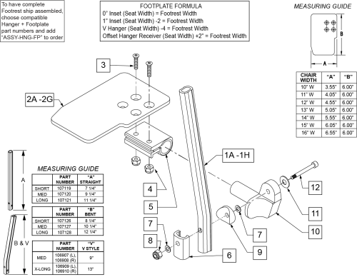 Kids Angle Adj Footplate Extension Mount parts diagram