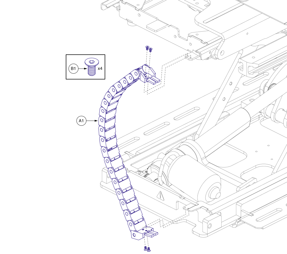 Wire Conduit, Reac Lift parts diagram