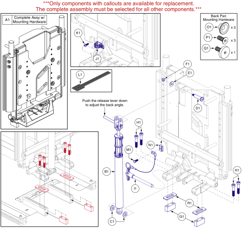Static Back Assy, Flip Forward, Tb3 parts diagram