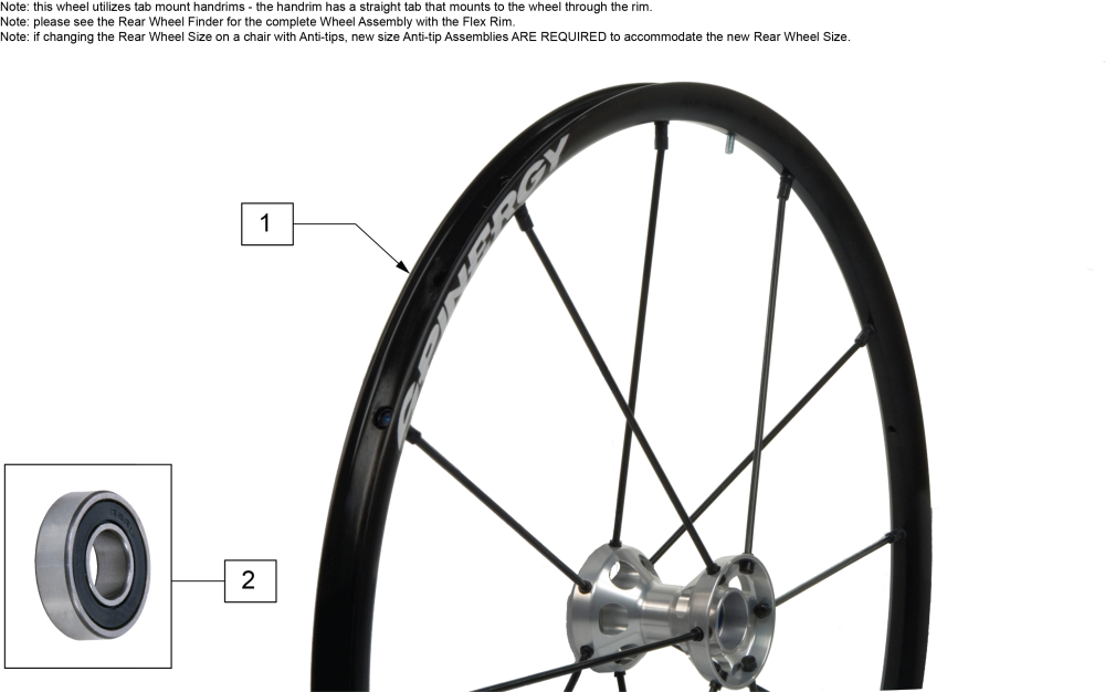 Spinergy Lx (12 Spoke) parts diagram