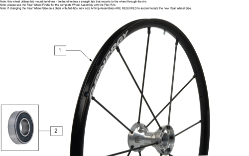 Spinergy Lx (12 Spoke) parts diagram