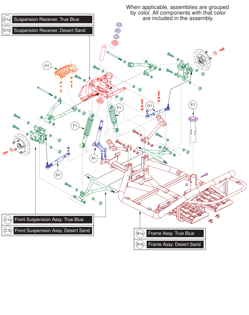 Main Frame Assy parts diagram