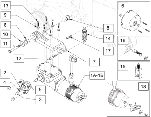 Motor And Motor Mount Prior To S/n Q7um-050965 parts diagram