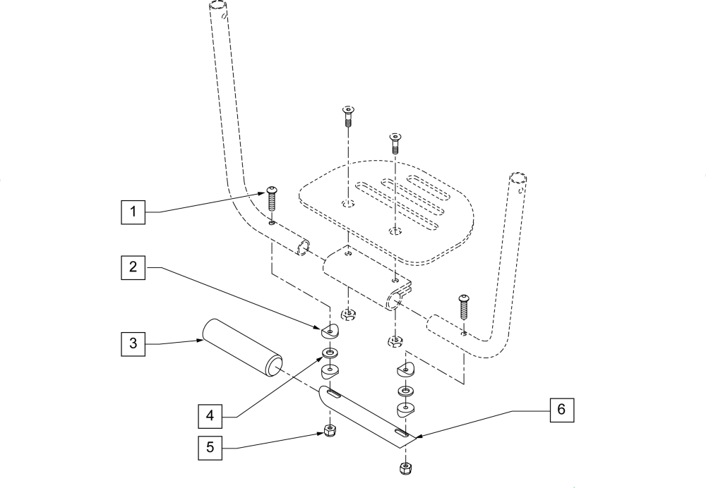 Platform Footplate Basketball Roller parts diagram
