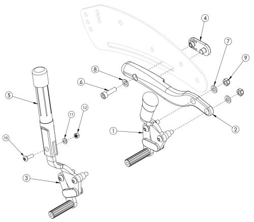 Flip Self Propel Push / Pull Wheel Lock parts diagram