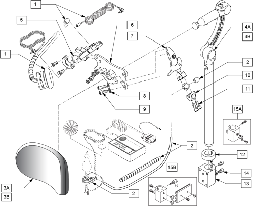 Asl Proportional Mini Joystick W/ Chin Control parts diagram