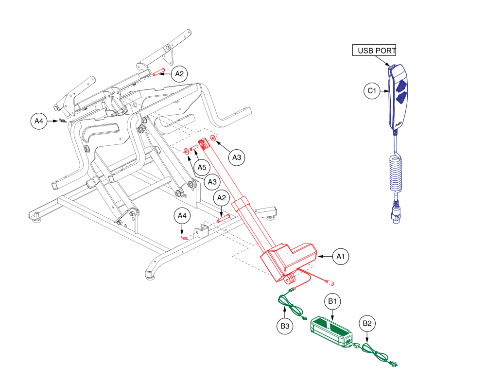 Lc358 Dual Lead Motor W/ Capacitor, Standard parts diagram