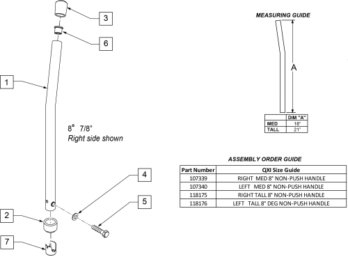 Omit Push Handle Backrest parts diagram