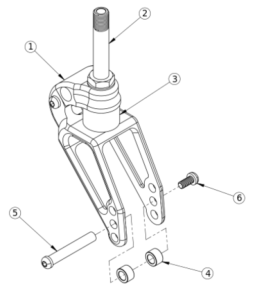 Tsunami Frog Legs Suspension Fork (ultra-sport Fork) parts diagram
