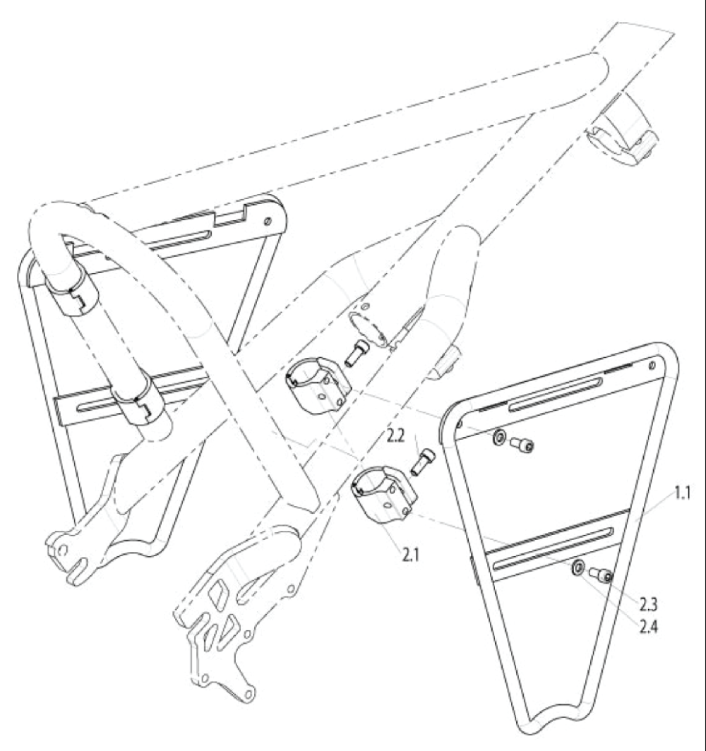 Low Rider Carrier For Saddle Bags parts diagram