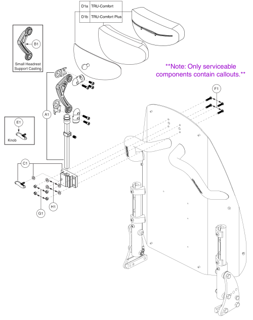 Headrest Assy, Version 2, 8