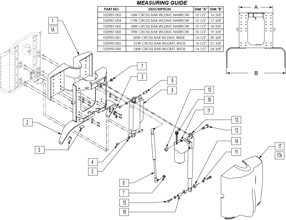 Backrest Recline Assembly parts diagram