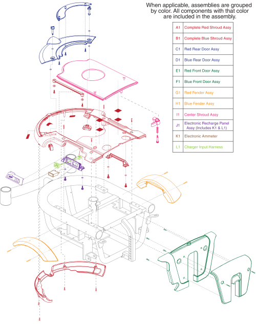 Z11 Shroud Assy's parts diagram