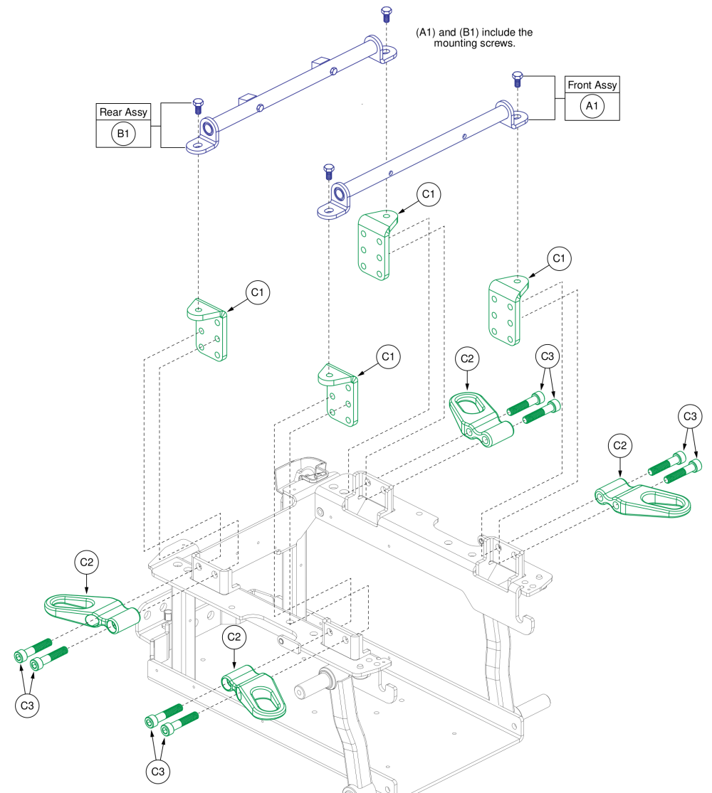 Trapeze Bar Assy parts diagram