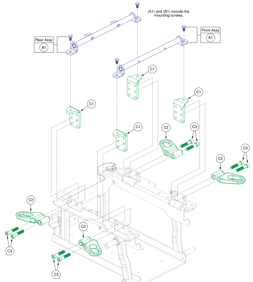 Trapeze Bar Assy parts diagram