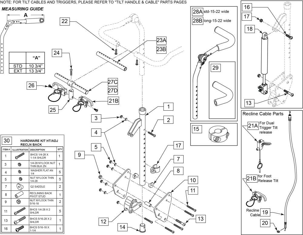 Reclining Backrest Ht Adjustable W/adj Stroller Handle parts diagram