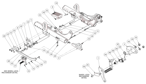 Discontinued Focus Cr Attendant Foot Lock parts diagram