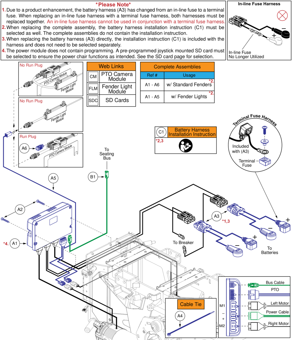 Ql3 Electronics, Accu-trac Motors, Light Fenders / Pto Qbc, Stretto parts diagram