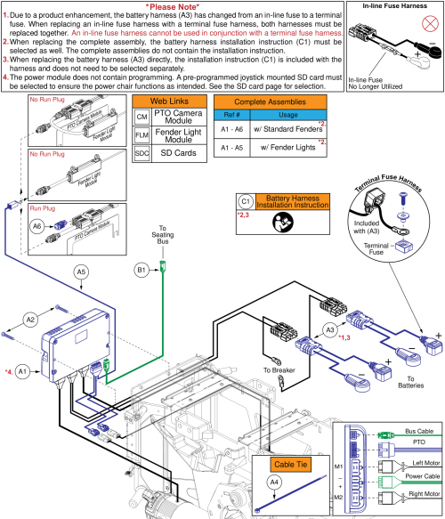 Ql3 Electronics, Accu-trac Motors, Light Fenders / Pto Qbc, Stretto parts diagram