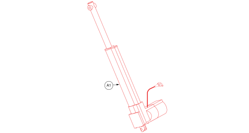 Single Lead Actuator (okin), Mot1610767 parts diagram