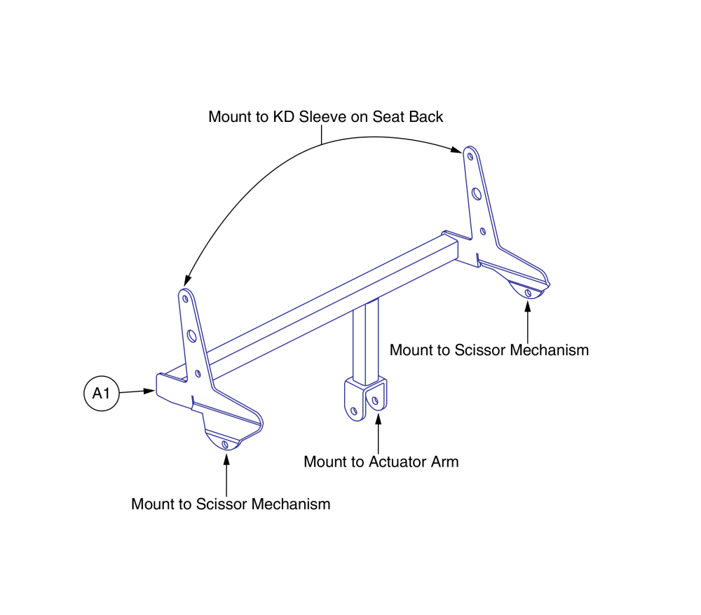 Bracket Assembly, Petite Kidney Kd, With U Shaped Motor Mount parts diagram