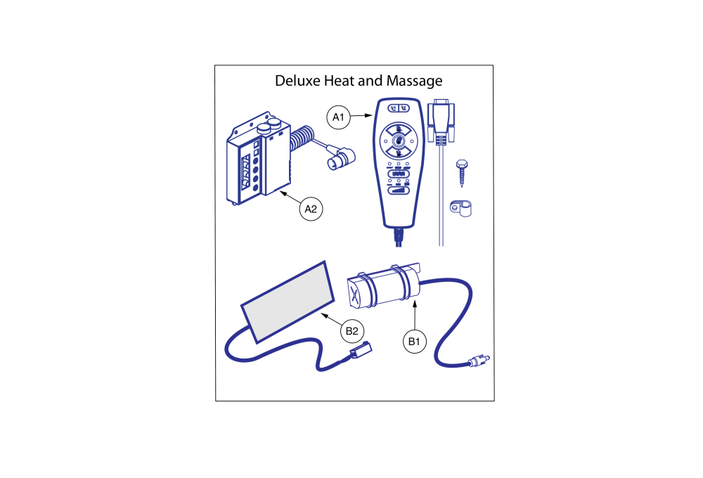 Electronic,assy,single Motor,deluxe Heat/massage,universal Transformer,domestic parts diagram