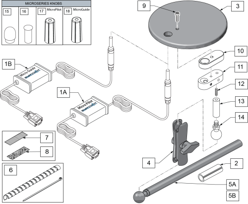Microseries Joysticks Micro Pilot/micro Guide In Space Disk parts diagram