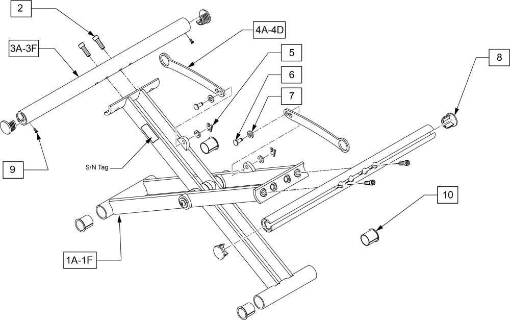 Cross Frame parts diagram