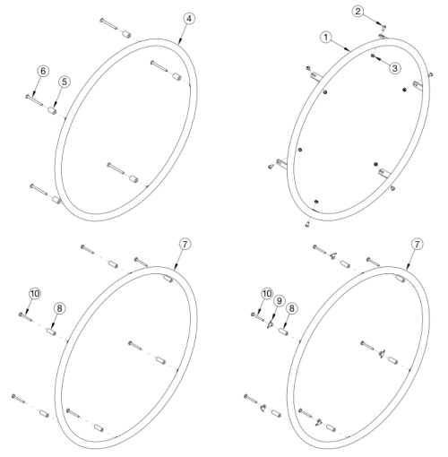 Rogue2 Handrims - Plastic Coated parts diagram