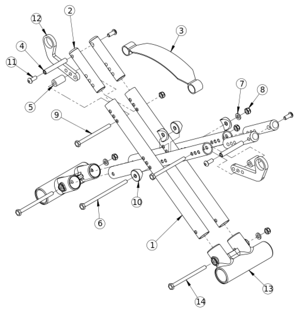 Spark Cross Braces parts diagram