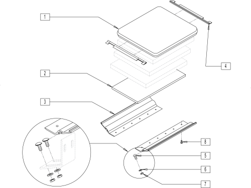 Jay Fit Planar Seat Base parts diagram