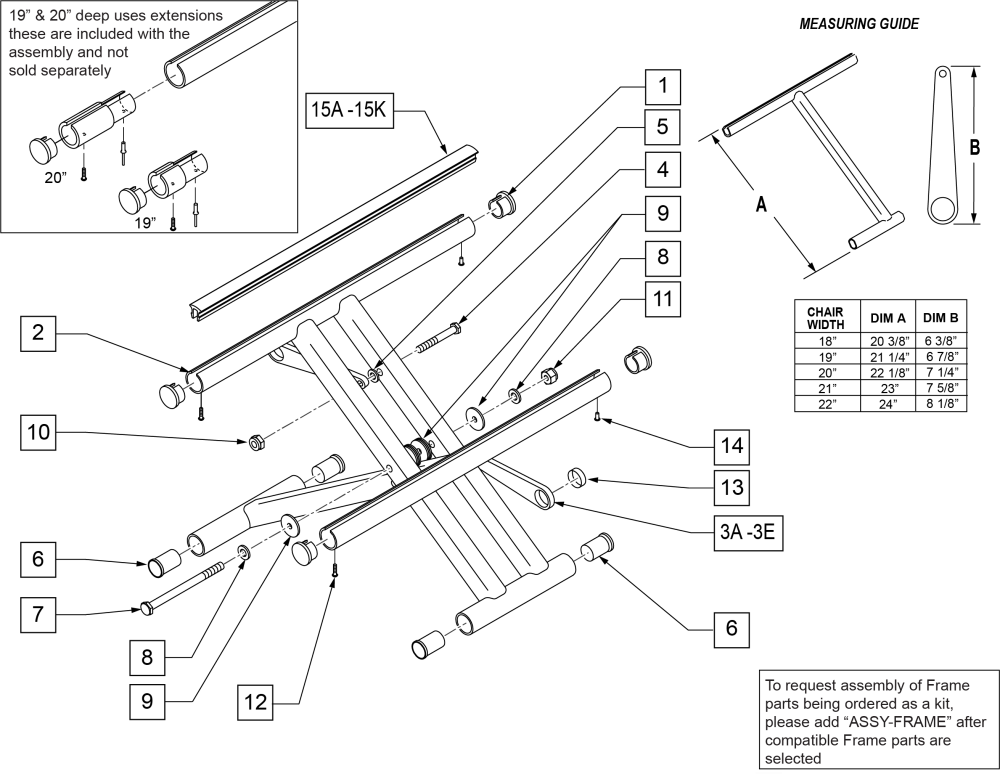 Q2 Cross Tube Assm 18-22 Hd parts diagram