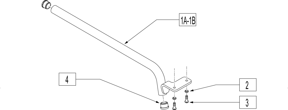 Joystick Arm Fixed Round Tube parts diagram
