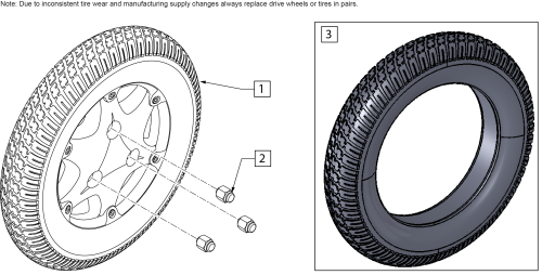 Drive Wheel 6 Spoke parts diagram