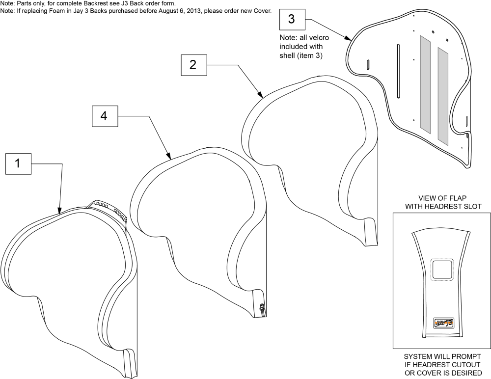J3 Ut Pdl Backrest parts diagram
