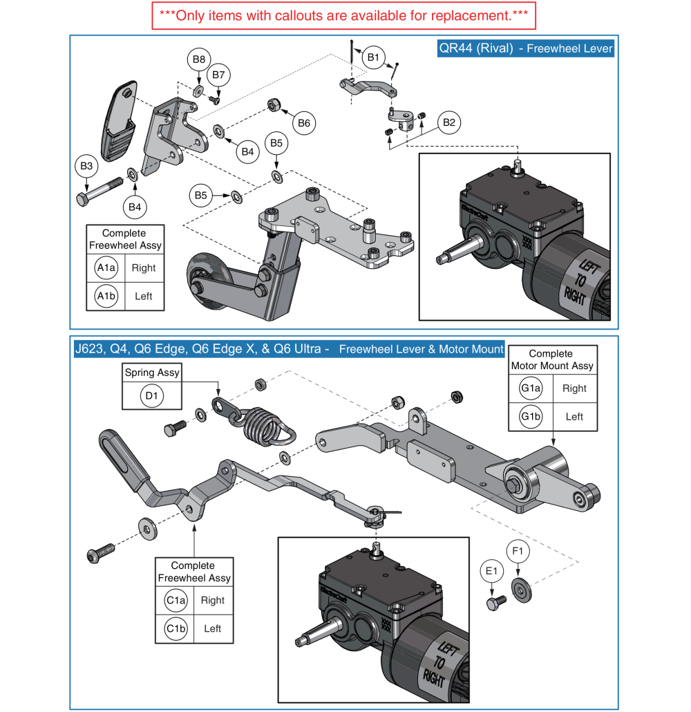 I-song Motor Freewheel Lever Assy's parts diagram