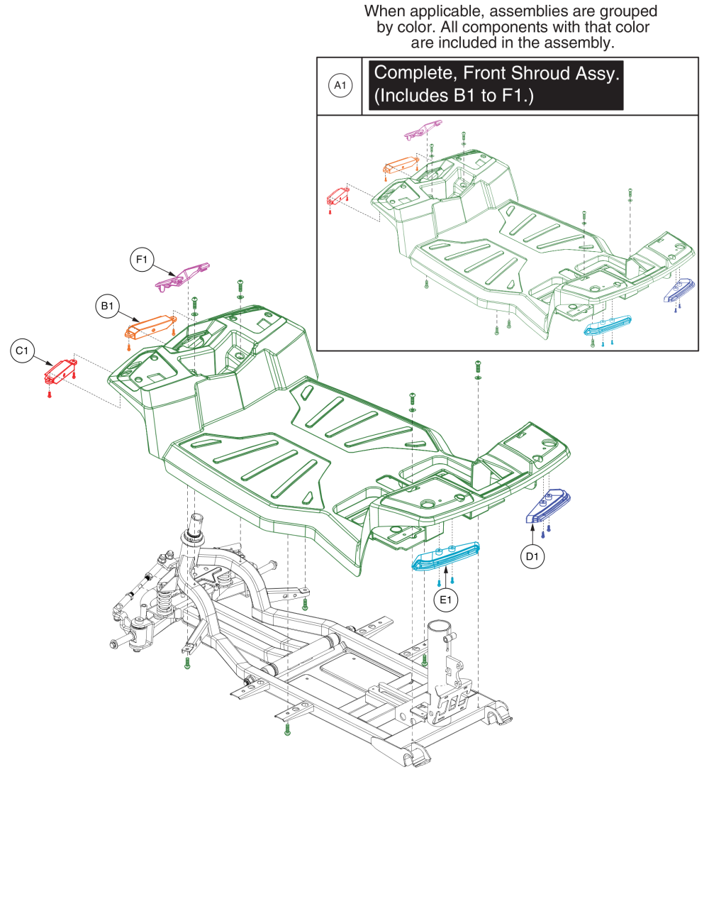 Front Shroud, Jazzy Zts parts diagram