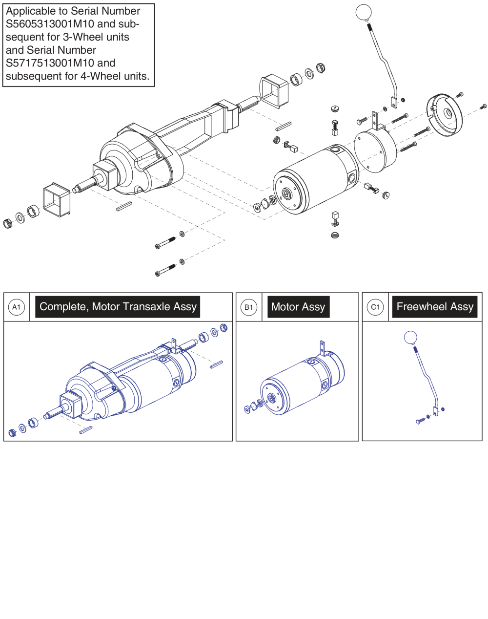 Drive Assy - Version 3,  S5630610001030 - Subsequent parts diagram